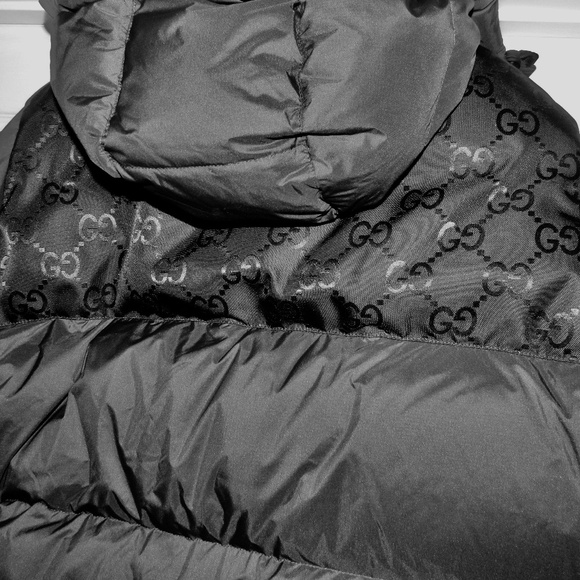 NWT GUCCI $4100 Mens Down Puffer GG logo Black Winter Coat 40 - 42 US / 50 Italy - Picture 5 of 8